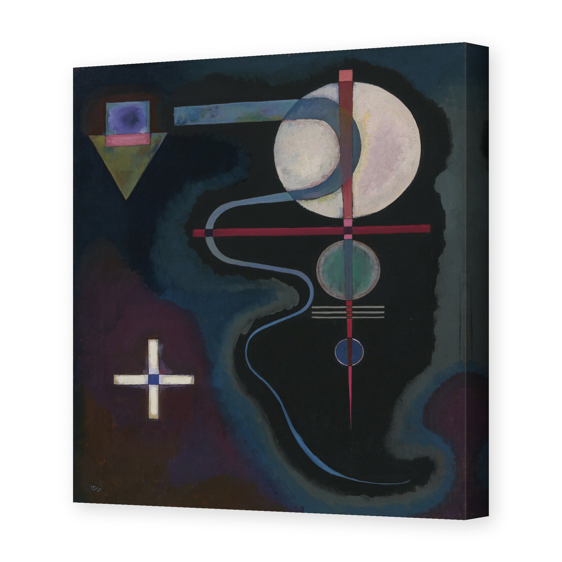Wassily Kandinsky's 'Cool Energy' painting reproduced as a gallery-wrapped canvas print