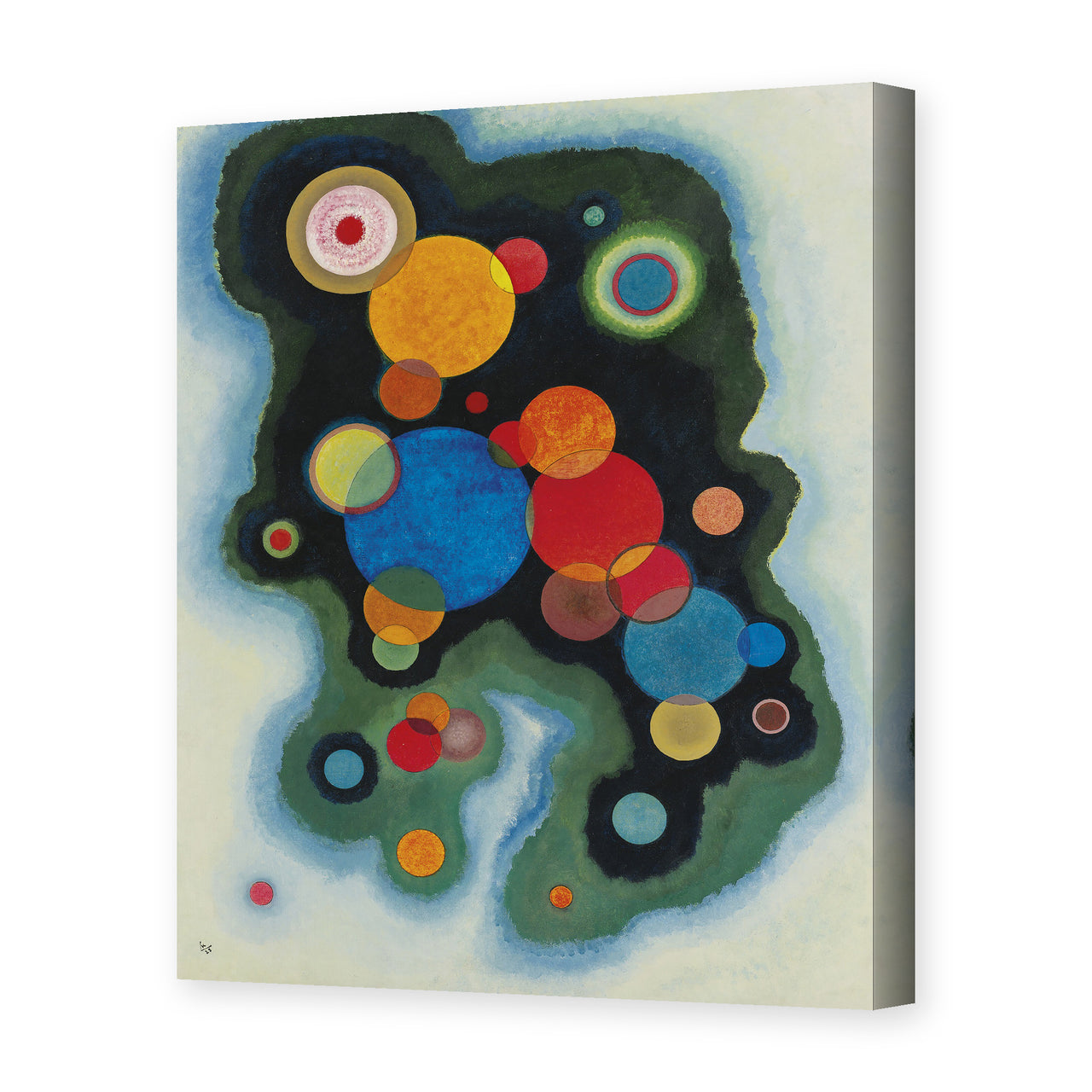 Wassily Kandinsky's 'Deepened Impulse' painting reproduced as a gallery-wrapped canvas print
