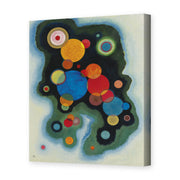 Wassily Kandinsky's 'Deepened Impulse' painting reproduced as a gallery-wrapped canvas print