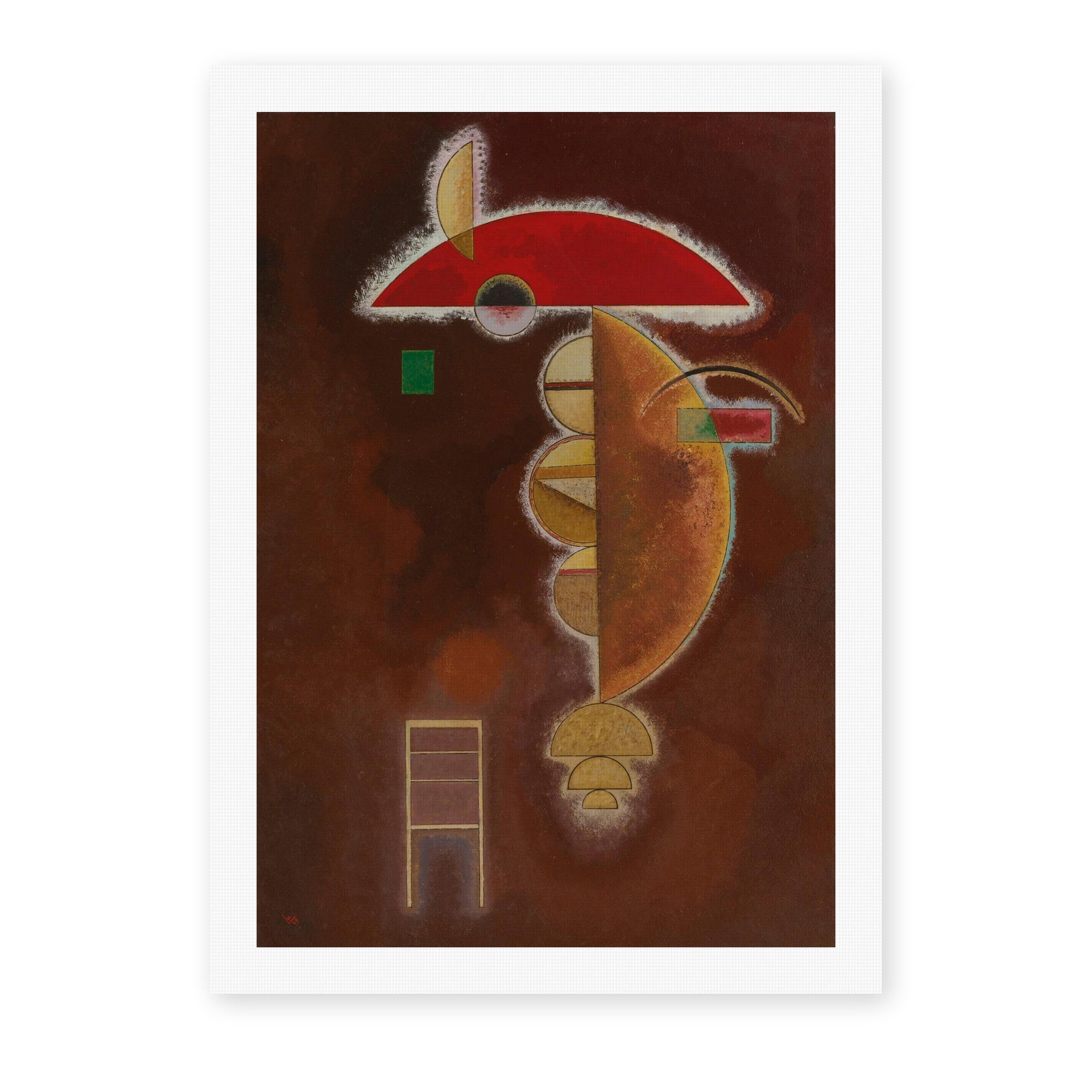Wassily Kandinsky's 'Depressed' painting reproduced as a rolled canvas print