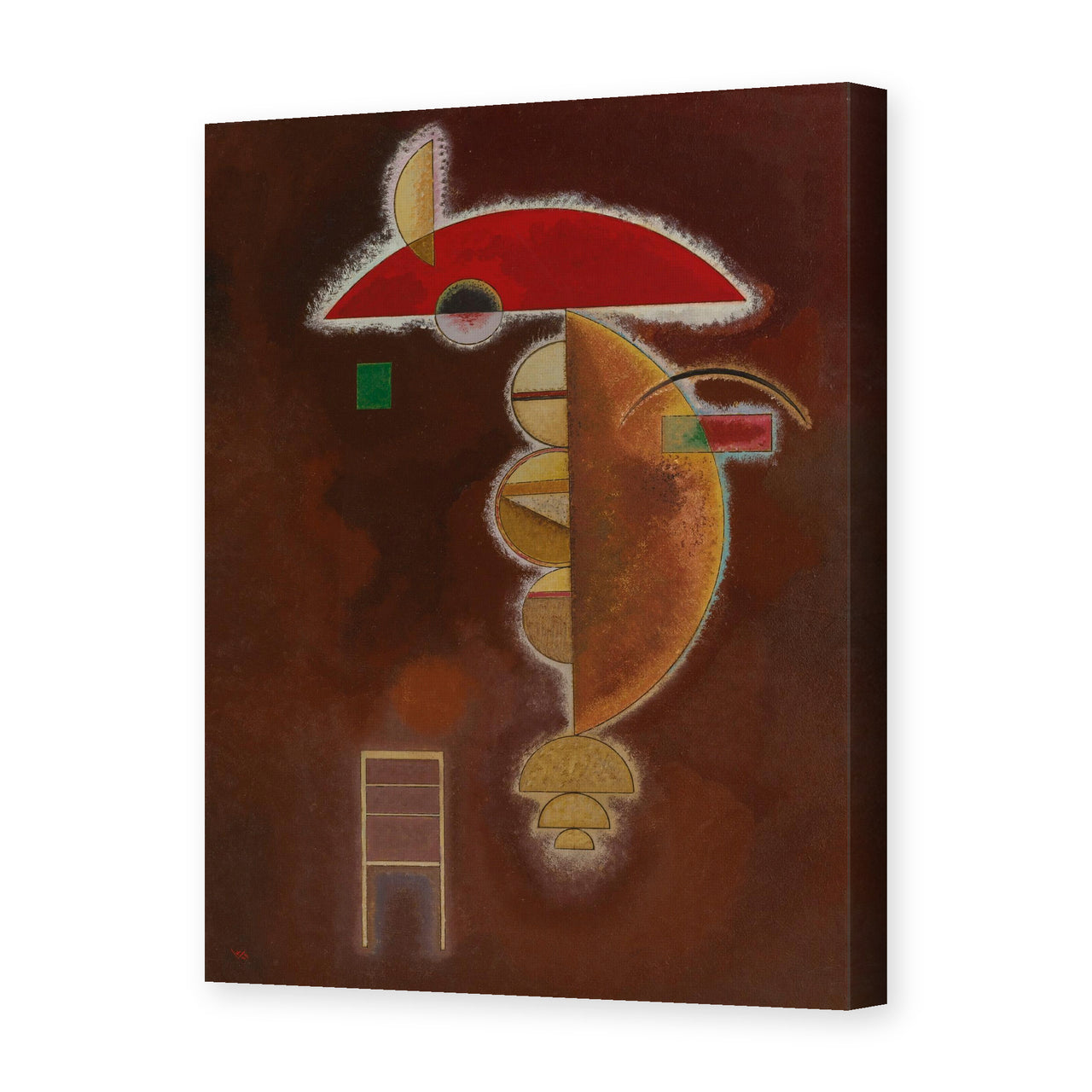 Wassily Kandinsky's 'Depressed' painting reproduced as a gallery-wrapped canvas print