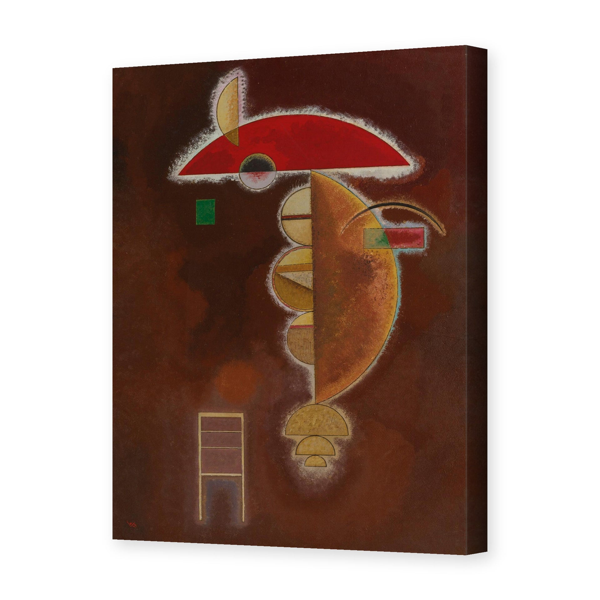 Wassily Kandinsky's 'Depressed' painting reproduced as a gallery-wrapped canvas print