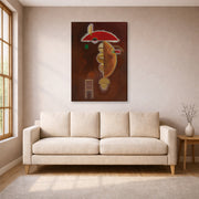 Gallery-wrapped canvas print of Wassily Kandinsky's Depressed displayed on a wall in a living room