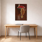 Gallery-wrapped canvas print of Wassily Kandinsky's Depressed displayed on a wall in an office