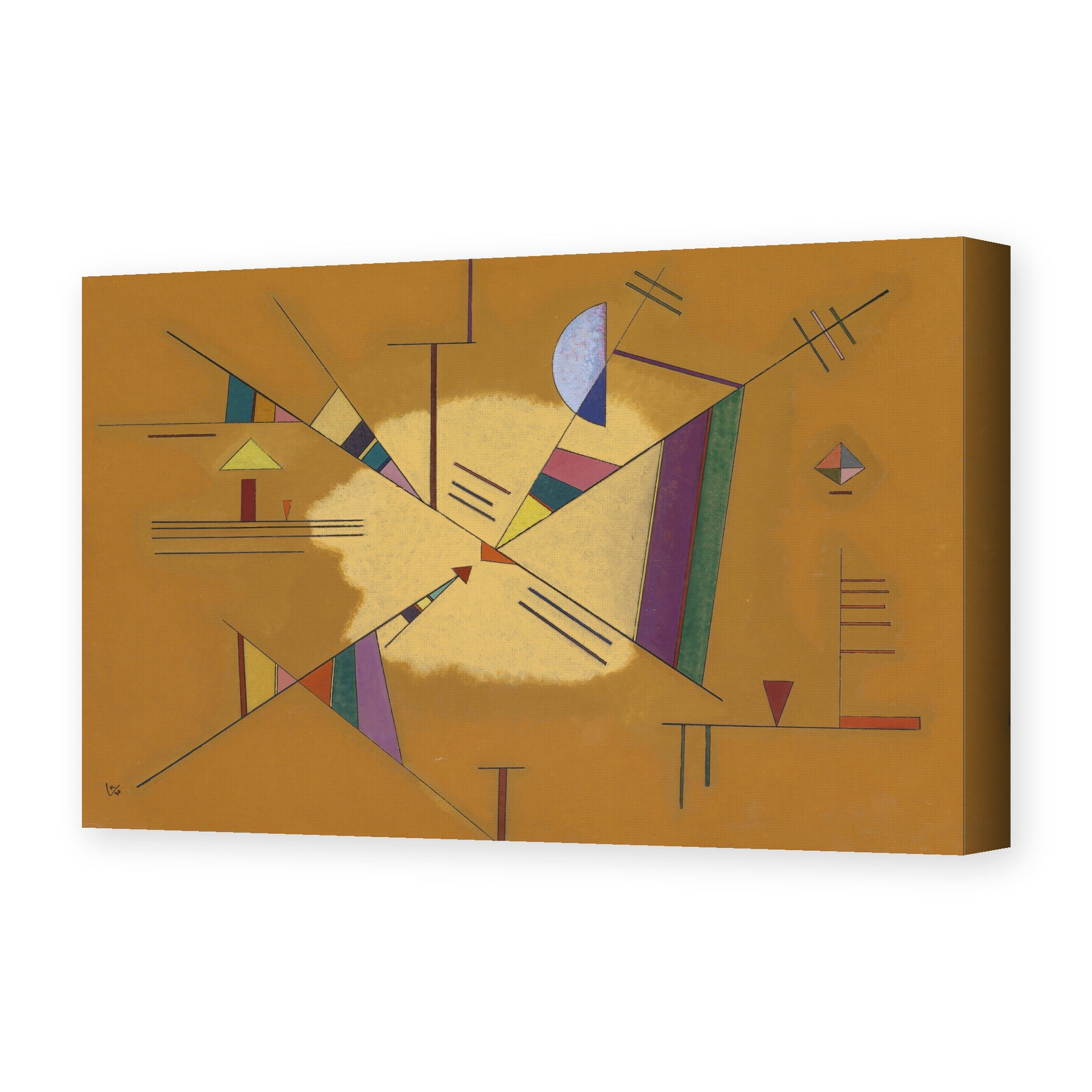 Wassily Kandinsky's 'Diagonale' painting reproduced as a gallery-wrapped canvas print
