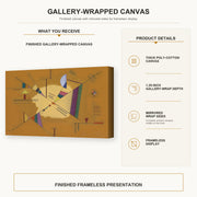 Wassily Kandinsky - Diagonale gallery wrap canvas construction and hanging details infographic