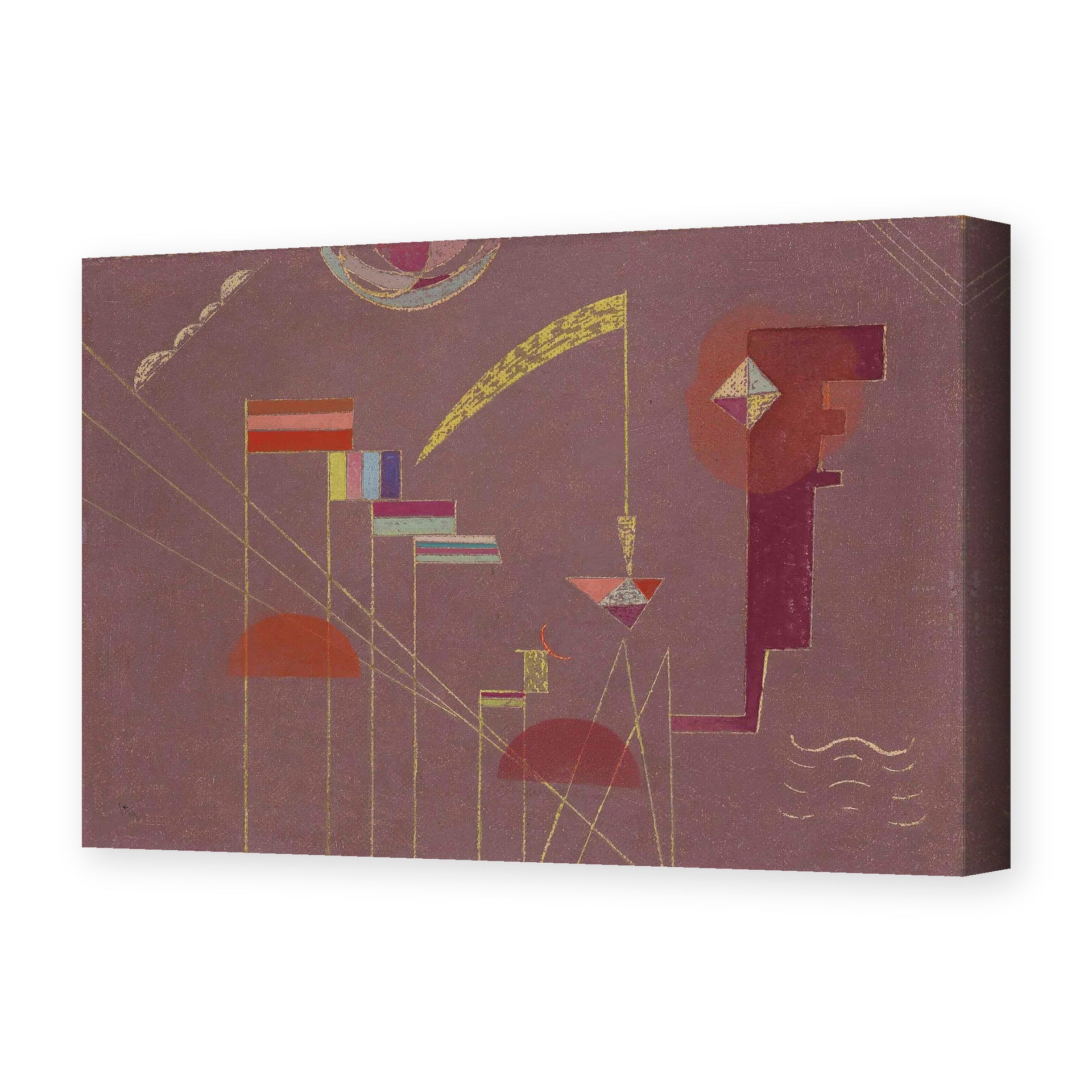 Wassily Kandinsky's 'Dicht' painting reproduced as a gallery-wrapped canvas print