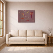 Gallery-wrapped canvas print of Wassily Kandinsky's Dicht displayed on a wall in a living room