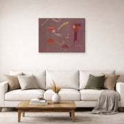 Gallery-wrapped canvas print of Wassily Kandinsky's Dicht displayed on a wall in a living room