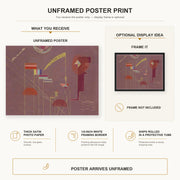 Wassily Kandinsky - Dicht poster print size comparison and framing display infographic
