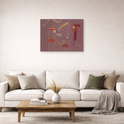 Unframed poster print of Wassily Kandinsky's Dicht displayed on a wall in a living room
