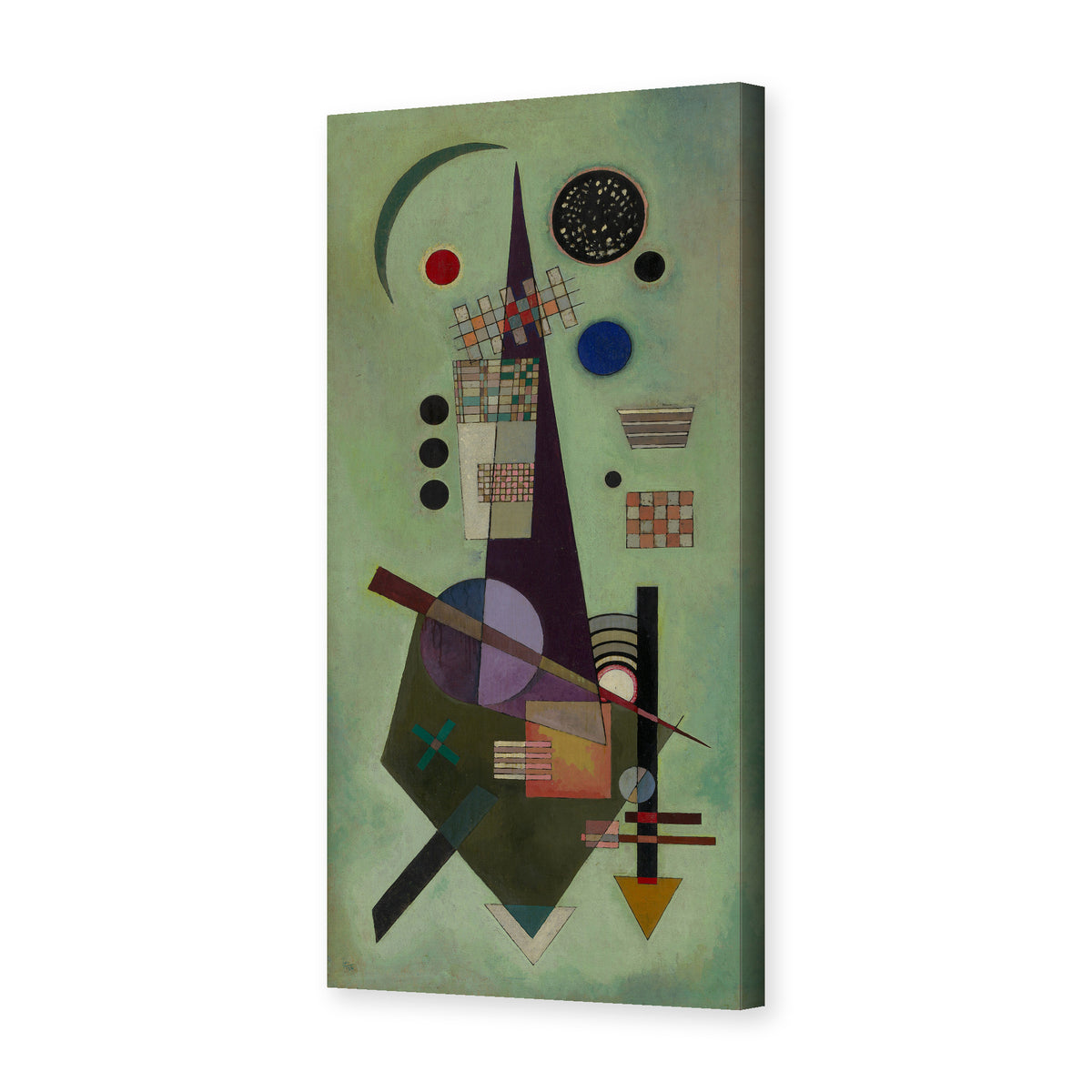 Wassily Kandinsky's 'Extended' painting reproduced as a gallery-wrapped canvas print