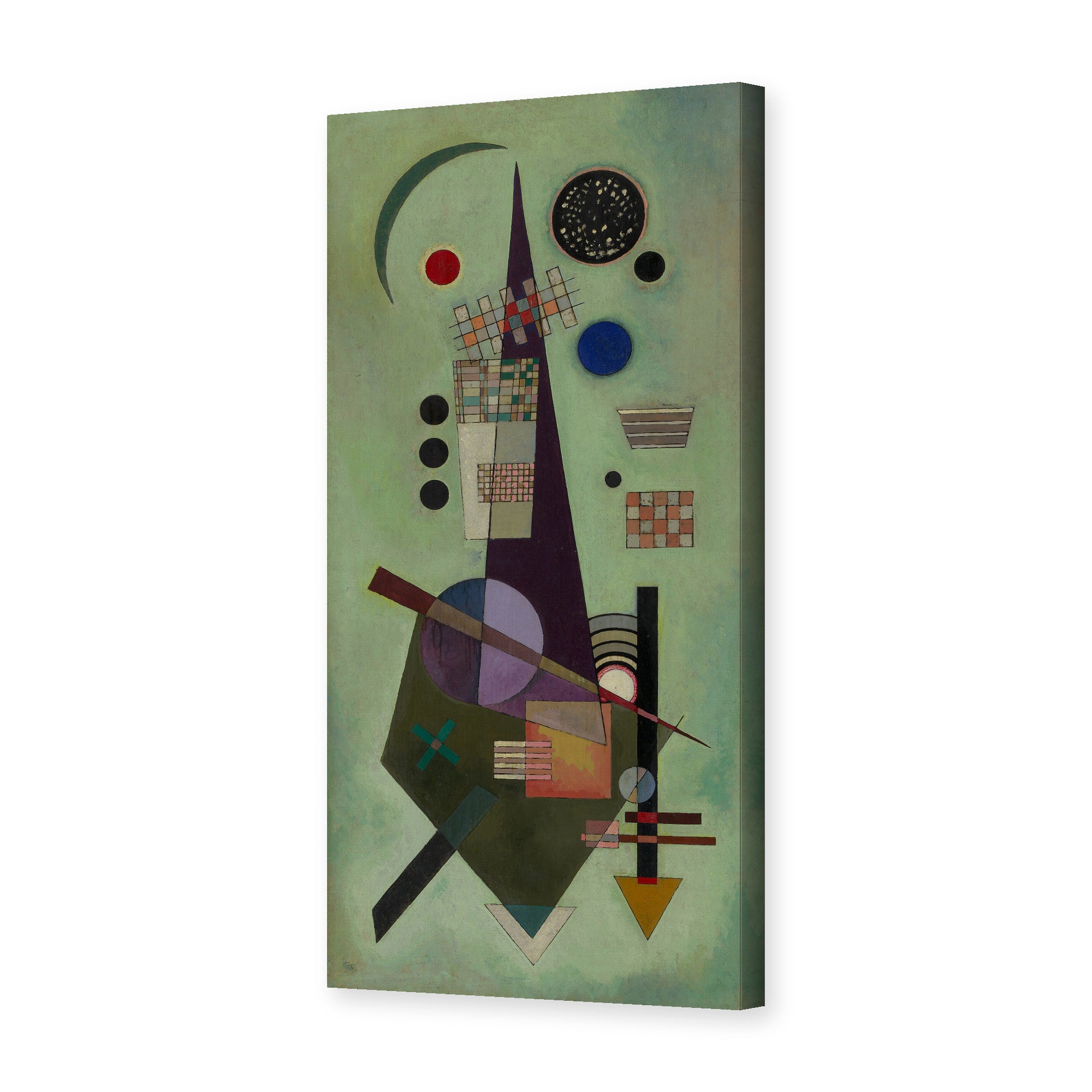 Wassily Kandinsky's 'Extended' painting reproduced as a gallery-wrapped canvas print
