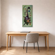 Gallery-wrapped canvas print of Wassily Kandinsky's Extended displayed on a wall in an office