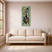 Unframed poster print of Wassily Kandinsky's Extended displayed on a wall in a living room