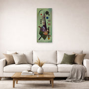 Unframed poster print of Wassily Kandinsky's Extended displayed on a wall in a living room