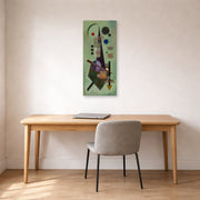 Unframed poster print of Wassily Kandinsky's Extended displayed on a wall in an office
