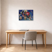 Gallery-wrapped canvas print of Wassily Kandinsky's Im Blau displayed on a wall in an office