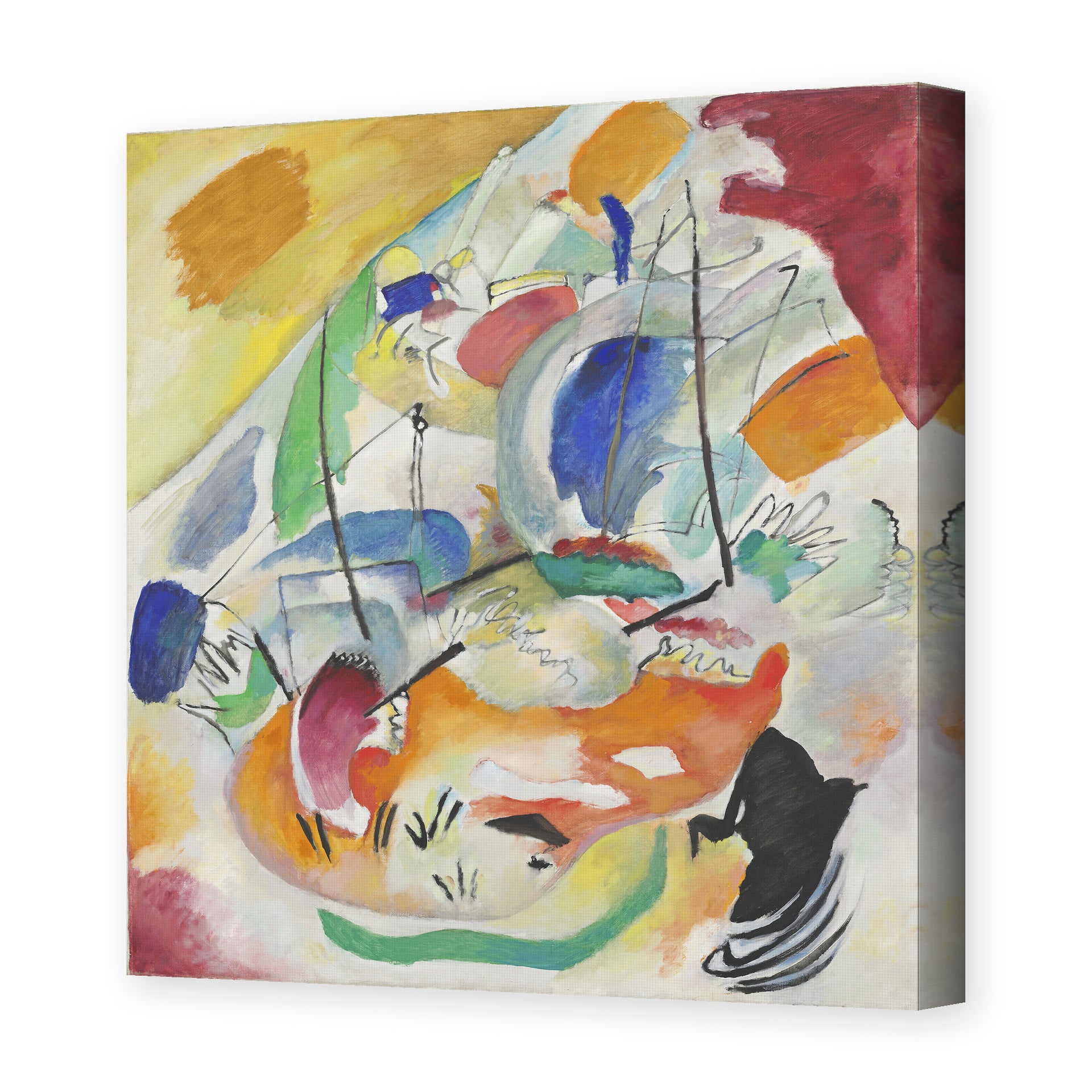 Wassily Kandinsky's 'Improvisation 31 (sea Battle)' painting reproduced as a gallery-wrapped canvas print