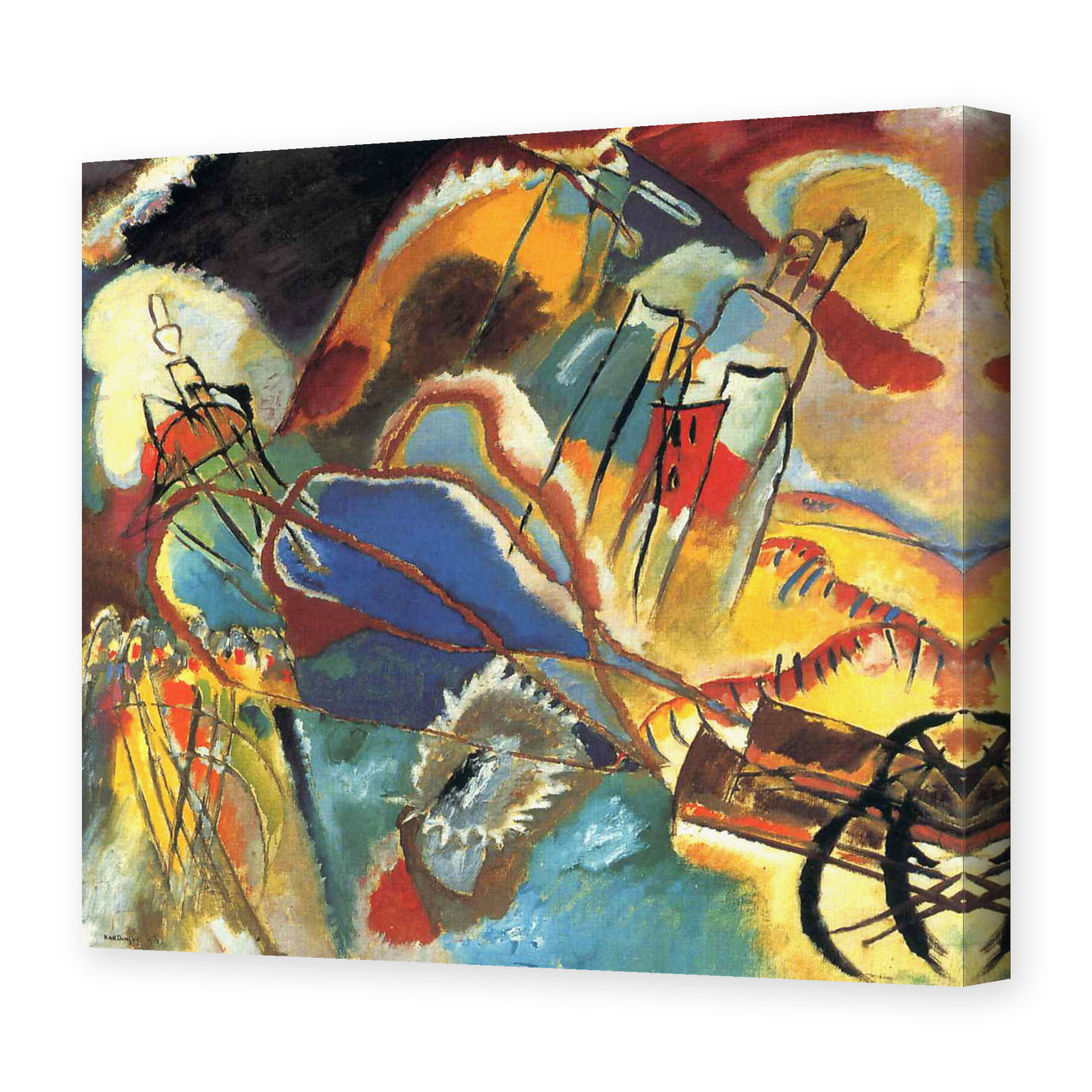 Wassily Kandinsky's 'Improvisation No. 30 (Cannons)' painting reproduced as a gallery-wrapped canvas print