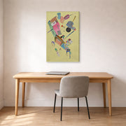 Gallery-wrapped canvas print of Wassily Kandinsky's Moderation displayed on a wall in an office