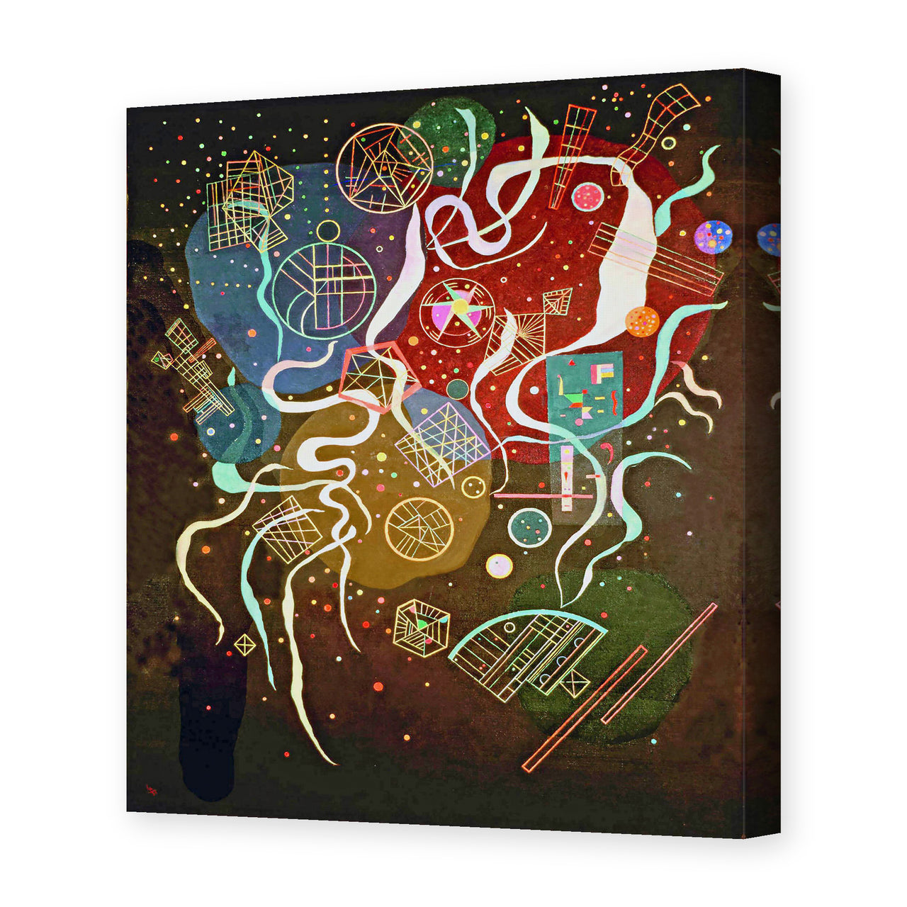 Wassily Kandinsky's 'Movement I' painting reproduced as a gallery-wrapped canvas print
