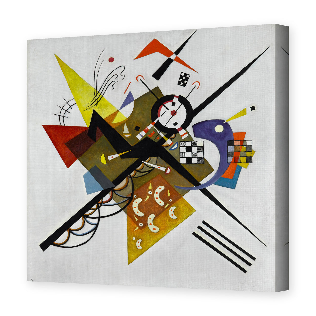 Wassily Kandinsky's 'On White II' painting reproduced as a gallery-wrapped canvas print