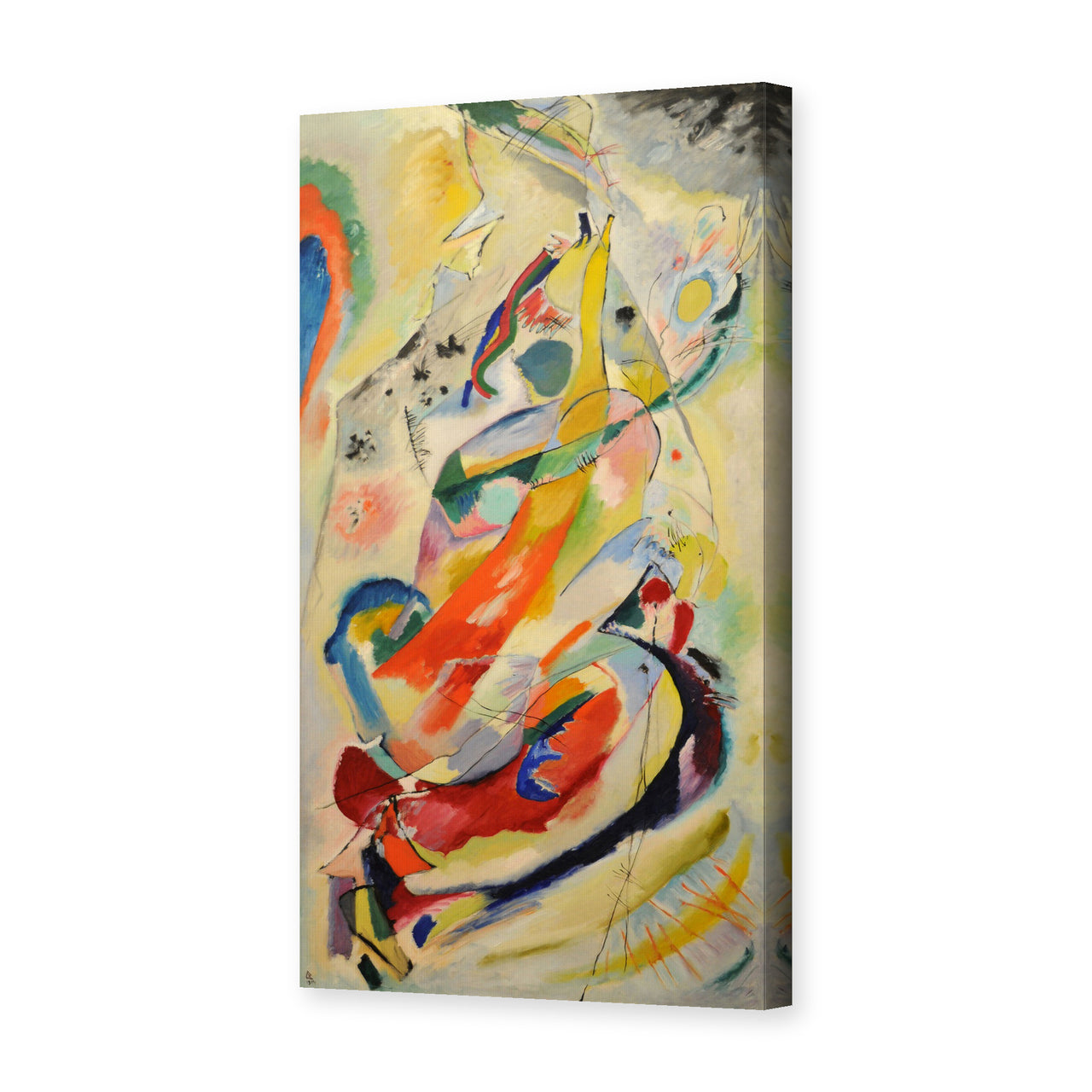 Wassily Kandinsky's 'Panel for Edwin R. Campbell No. 1' painting reproduced as a gallery-wrapped canvas print