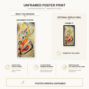 Wassily Kandinsky - Panel for Edwin R. Campbell No. 1 poster print size comparison and framing display infographic