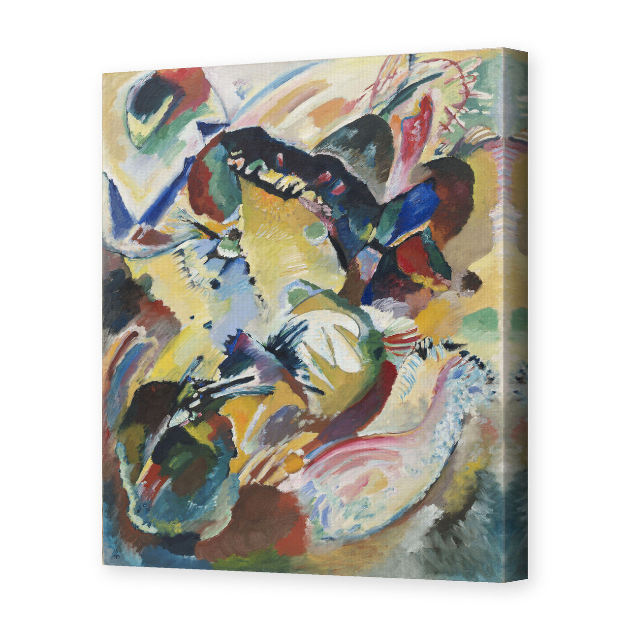 Wassily Kandinsky's 'Panel for Edwin R. Campbell No. 2' painting reproduced as a gallery-wrapped canvas print