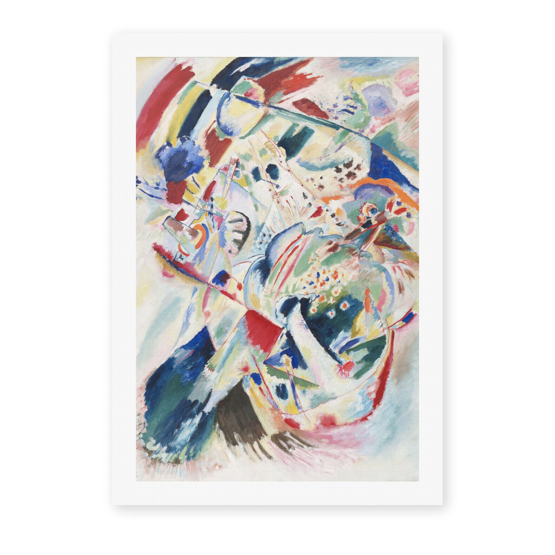 Wassily Kandinsky's 'Panel for Edwin R. Campbell No. 4' painting reproduced as a rolled canvas print