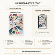 Wassily Kandinsky - Panel for Edwin R. Campbell No. 4 poster print size comparison and framing display infographic