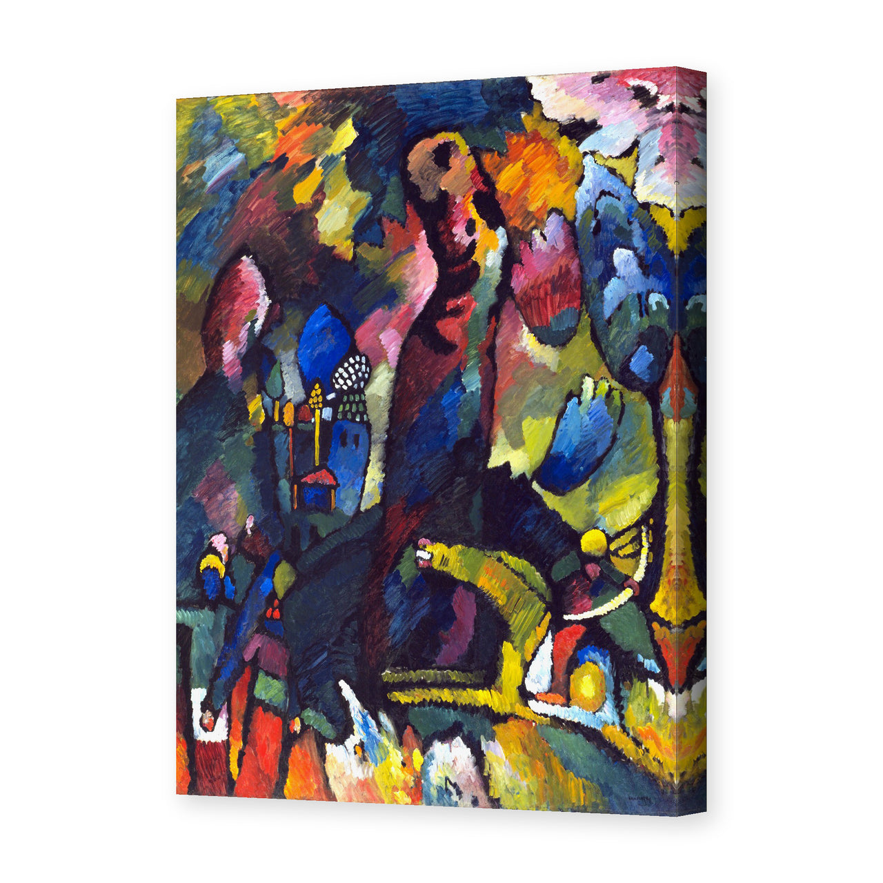 Wassily Kandinsky's 'Picture with an Archer' painting reproduced as a gallery-wrapped canvas print