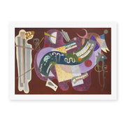Wassily Kandinsky's 'Rigide Et Courbe' painting reproduced as a rolled canvas print