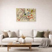 Gallery-wrapped canvas print of Wassily Kandinsky's Sans Titre displayed on a wall in a living room