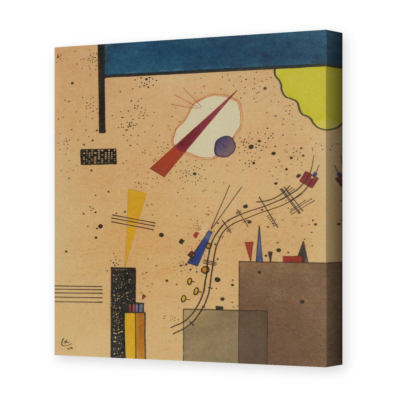 Wassily Kandinsky's 'Spritze (Spray)' painting reproduced as a gallery-wrapped canvas print