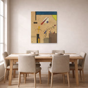 Gallery-wrapped canvas print of Wassily Kandinsky's Spritze (Spray) displayed on a wall in a dining room