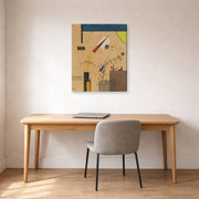 Gallery-wrapped canvas print of Wassily Kandinsky's Spritze (Spray) displayed on a wall in an office