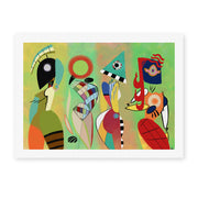 Wassily Kandinsky's 'The Muses' painting reproduced as a rolled canvas print