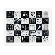 Wassily Kandinsky's 'Trente' painting reproduced as a rolled canvas print