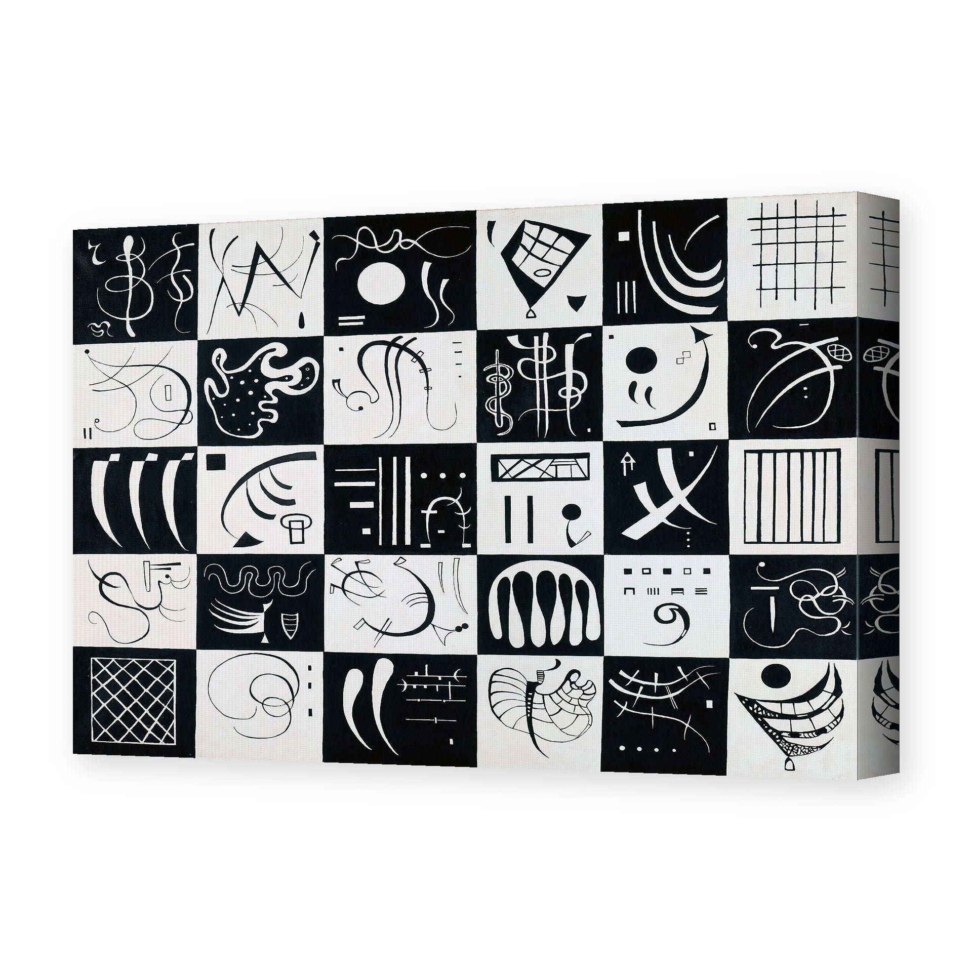 Wassily Kandinsky's 'Trente' painting reproduced as a gallery-wrapped canvas print