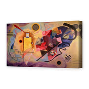 Wassily Kandinsky's 'Yellow Red Blue' painting reproduced as a gallery-wrapped canvas print