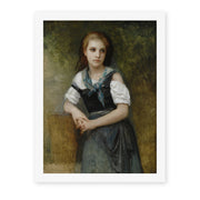 William-Adolphe Bouguereau's 'A Study for the Secret' painting reproduced as a rolled canvas print