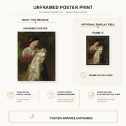William-Adolphe Bouguereau - Admiration Maternelle poster print size comparison and framing display infographic