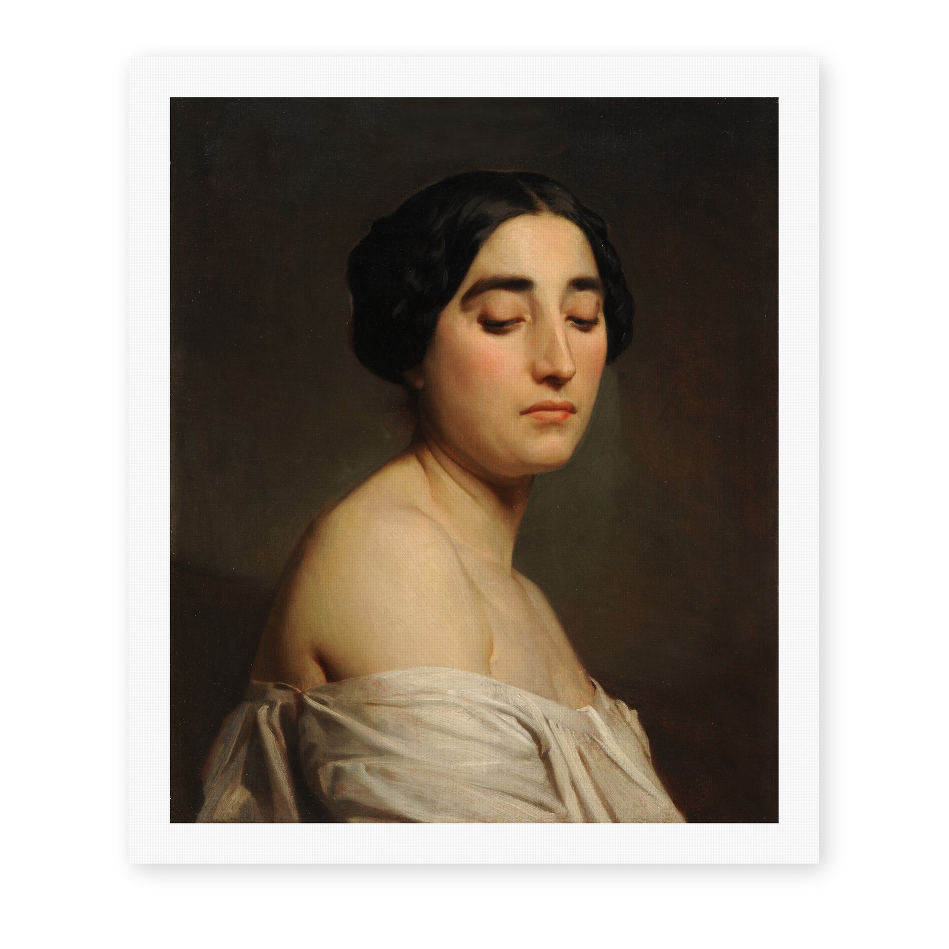 William-Adolphe Bouguereau's 'Disdain' painting reproduced as a rolled canvas print