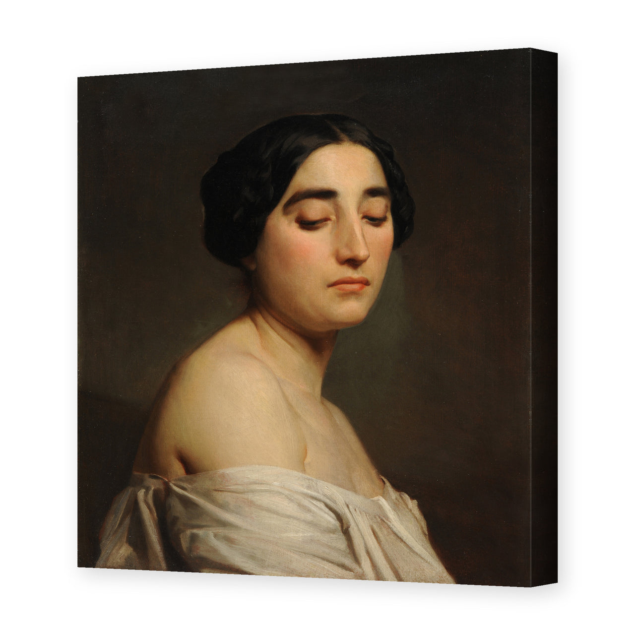 William-Adolphe Bouguereau's 'Disdain' painting reproduced as a gallery-wrapped canvas print