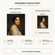 William-Adolphe Bouguereau - Disdain poster print size comparison and framing display infographic