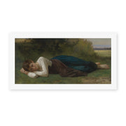 William-Adolphe Bouguereau's 'Girl Lying' painting reproduced as a rolled canvas print