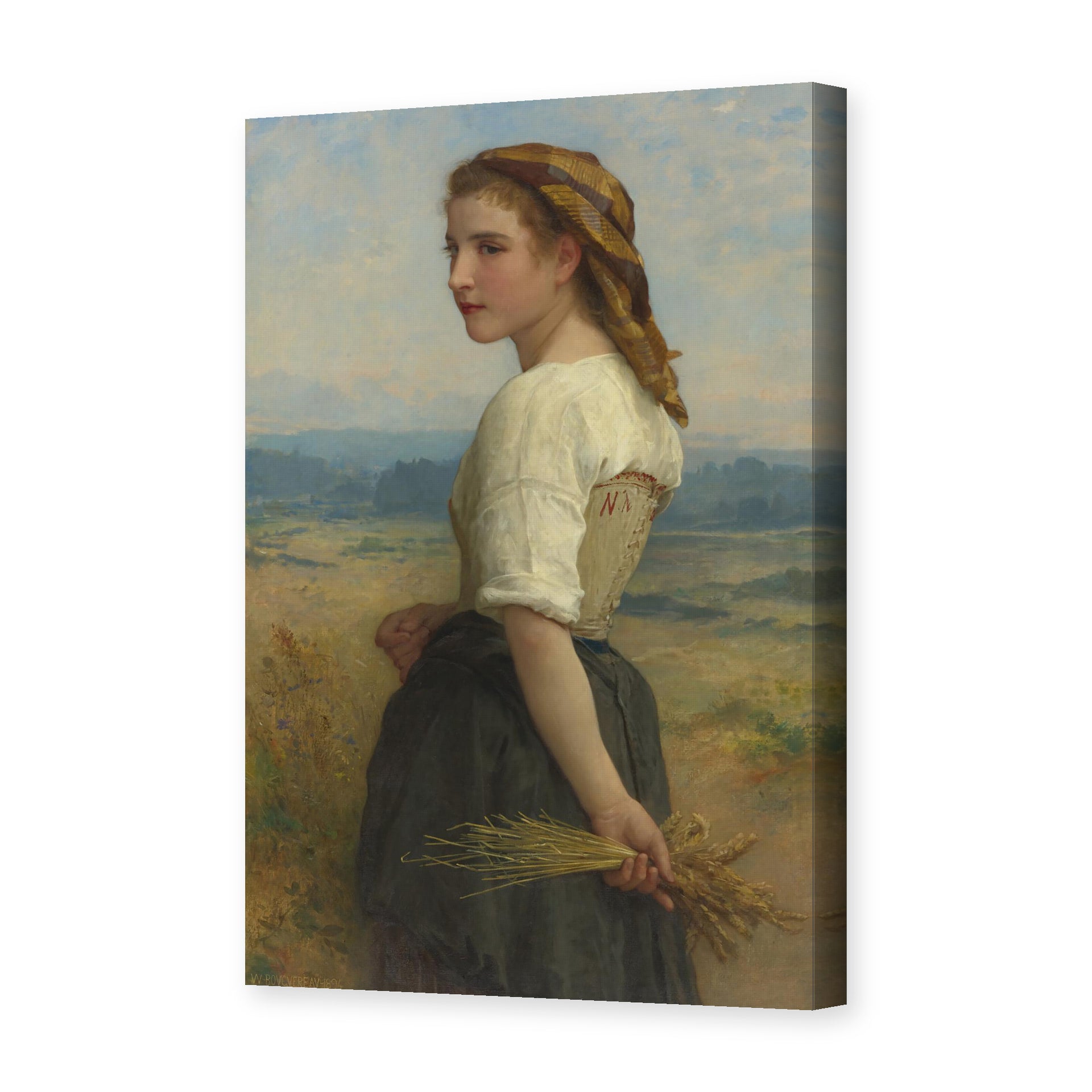 William-Adolphe Bouguereau's 'Glaneuse' painting reproduced as a gallery-wrapped canvas print