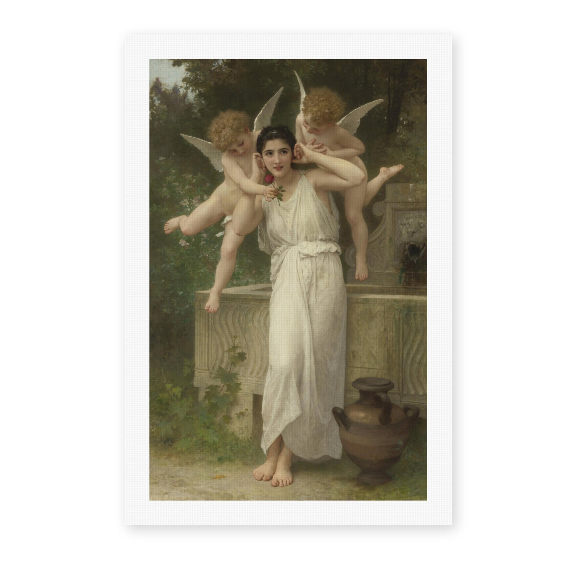 William-Adolphe Bouguereau's 'Jeunesse' painting reproduced as a rolled canvas print